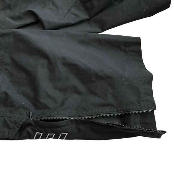 VTG Adidas Track Pants Mens L Trefoil Black Soccer Snap Button Ripstop Sport - Picture 5 of 12